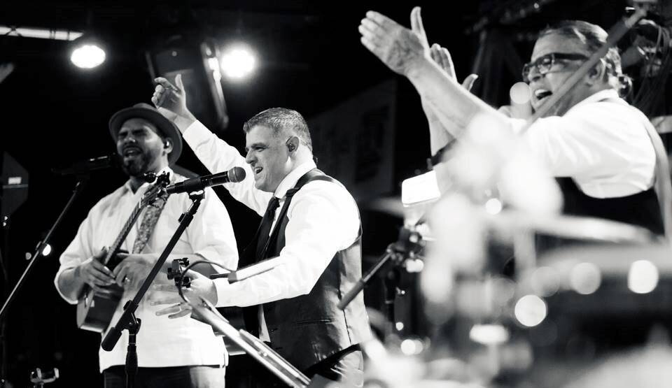 C4 Trío y Luis Enrique en concierto en Guataca Nights Houston (2019). Foto: Archivo Guataca